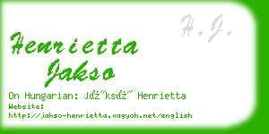 henrietta jakso business card